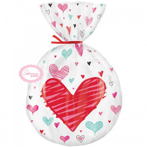 Saquinhos Redondos Coração 